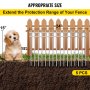 Vevor 5 Pcs Animal Barrier Dog Fence Gap Barrier 15"x24" No Dig Under Fence