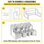 VEVOR Expandable Spice Rack, 13.8"-23.6" Adjustable, 2-Tier Stainless Steel Organizer Shelf with 4 1/9 Pans 4 1/6 Pan 8 Ladles, Countertop Inclined Holder for Sauce Ingredients Fruits, for Kitchen Use