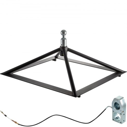 VEVOR 5th Wheel Hitch, Rail Mount, Trailer Hitch Adapter, 14.2" Tall Steel Base, 22046 lbs GTWR, 4409 lbs Tongue Weight, RV Camper Gooseneck Adapter for Most Trucks with Standard Rails