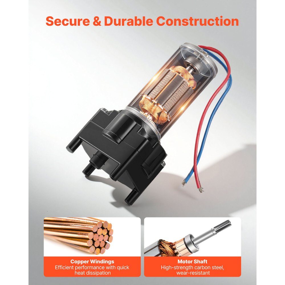 VEVOR RV 5th Wheel Landing Gear Motor, Replaces LG-142178, 2500 kg Capacity, 300W RV Fifth Wheel Power Landing Gear Motor Compatible with Lippert Venture, Atwood, Stromberg Carlson Systems, Black