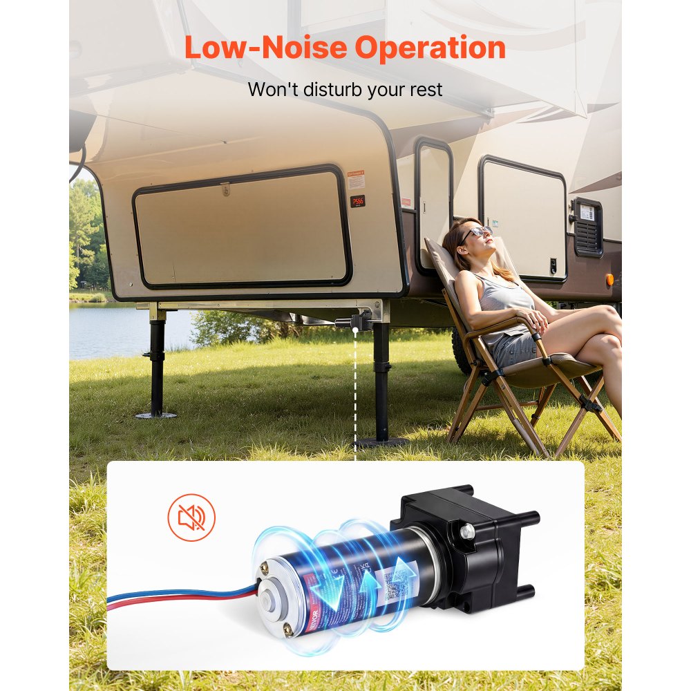 VEVOR RV 5th Wheel Landing Gear Motor, Replaces LG-142178, 2500 kg Capacity, 300W RV Fifth Wheel Power Landing Gear Motor Compatible with Lippert Venture, Atwood, Stromberg Carlson Systems, Black