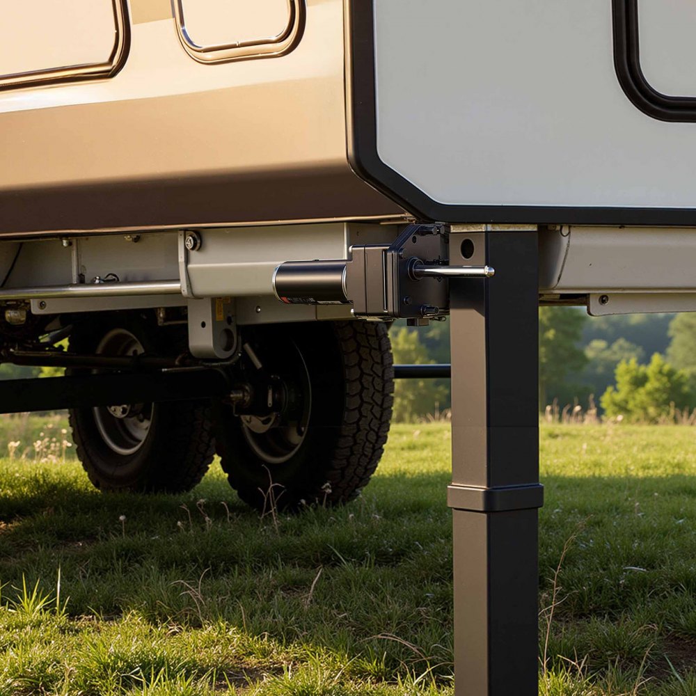 VEVOR RV 5th Wheel Landing Gear Motor, Replaces LG-142178, 2500 kg Capacity, 300W RV Fifth Wheel Power Landing Gear Motor Compatible with Lippert Venture, Atwood, Stromberg Carlson Systems, Black