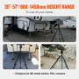 VEVOR 5th Wheel Tripod Stabilizer, 5000 LBS Load Capacity Tripod Fifth Wheel Stabilizer, 35"-57" Adjustable Height RV Gooseneck Stabilizer, Tripod Jack for Fifth-Wheel Trailers, RVs, and Campers