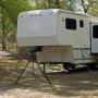 Estabilizador de tripé para quinta roda VEVOR, capacidade de carga de 5.000 libras, estabilizador de quinta roda para tripé, altura ajustável de 35" a 57", estabilizador tipo pescoço de ganso para trailers, trailers e campers
