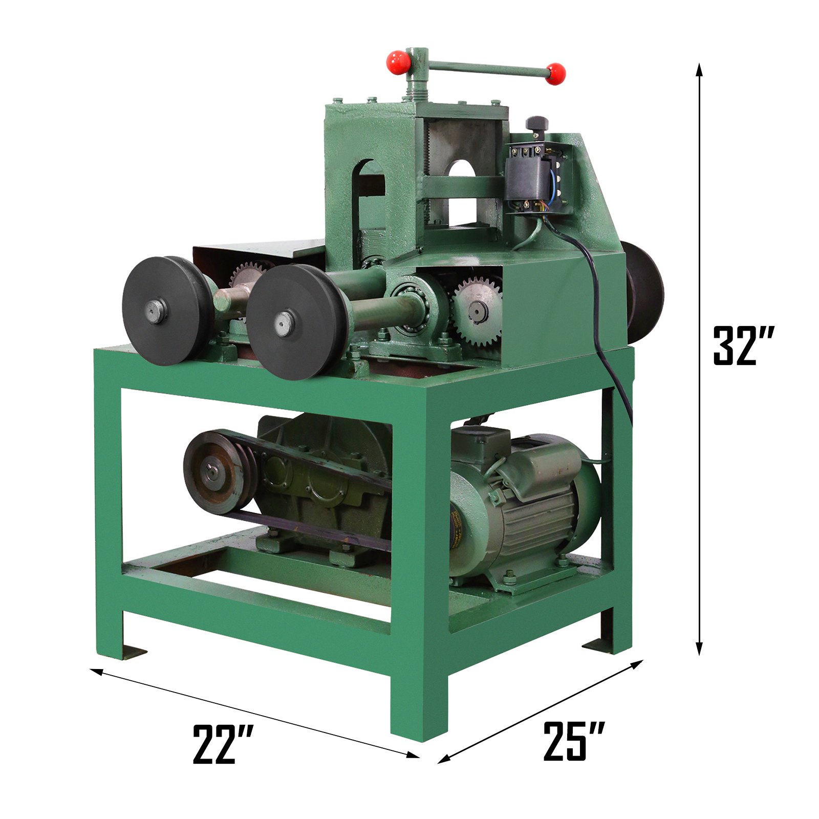 VEVOR Electric Pipe Tube Bender, 1500W Electric Tube Roller Bender Tool, Multi-function Pipe Bender Machine with 9 Round and 8 Square Die Set for Thin-wall Circular Square Tube Bending
