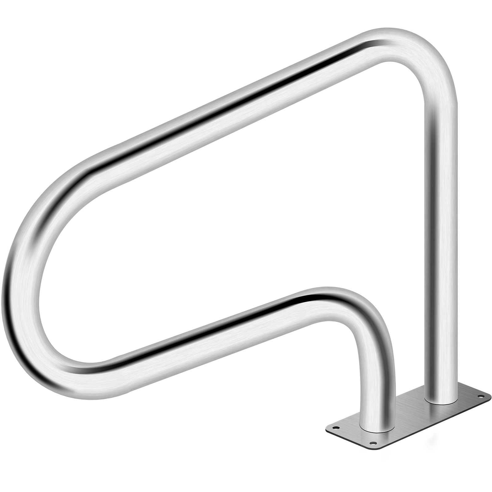 VEVOR Pool Handrail, 32 x 22.5 Swimming Pool Stair Rail, 304 Stainless Steel Stair Pool Hand Rail Rated 375lbs Load Capacity, Pool Rail with Quick Mount Base Plate, and Complete Mounting Accessories