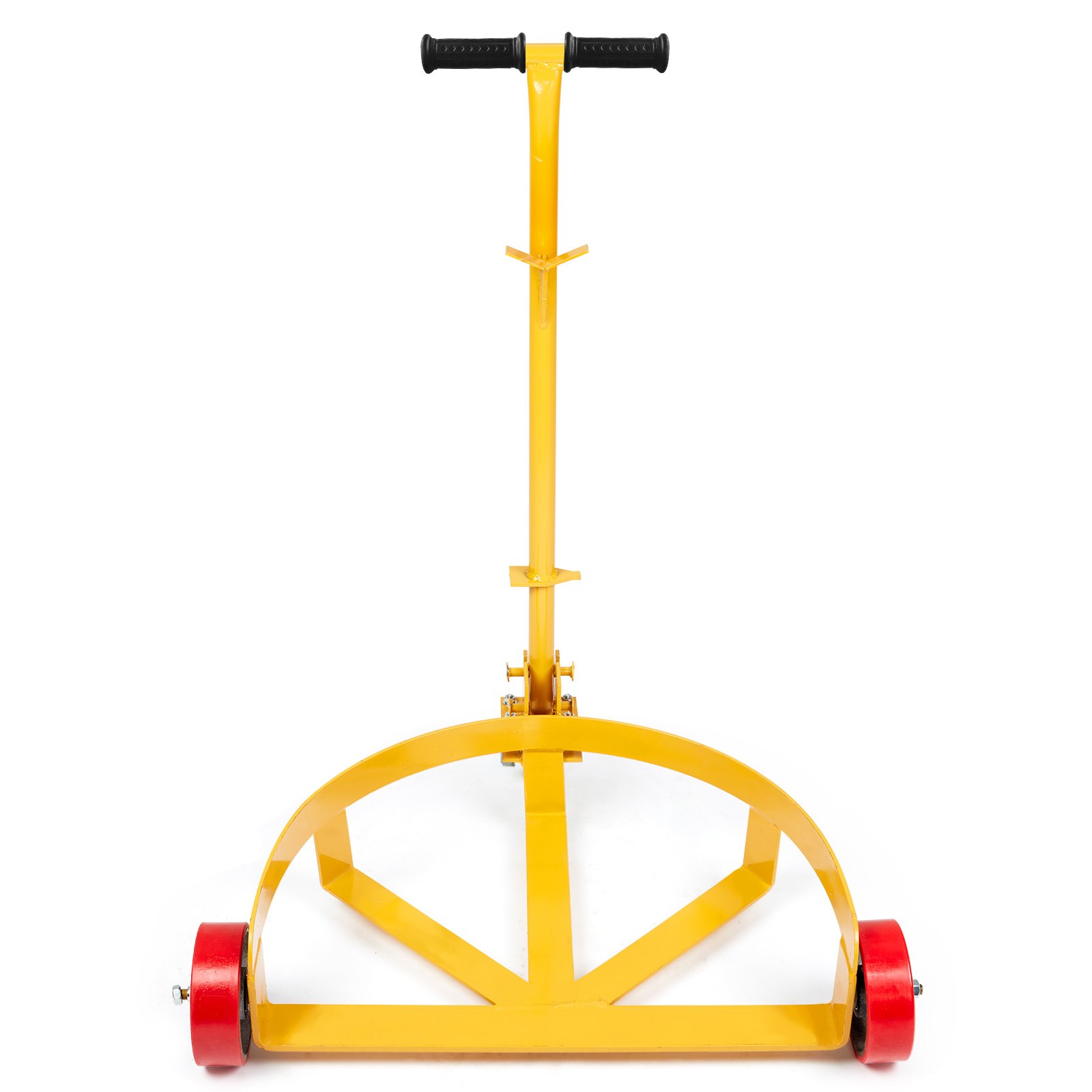 VEVOR 250L Drum Dolly, 544 kg Load Capacity, Barrel Dolly Cart Drum Caddy Round Dolly Steel Low Profile, Heavy Duty Steel Frame with Adjustable Handle 3 Wheels, for Workshop Factory Warehouse