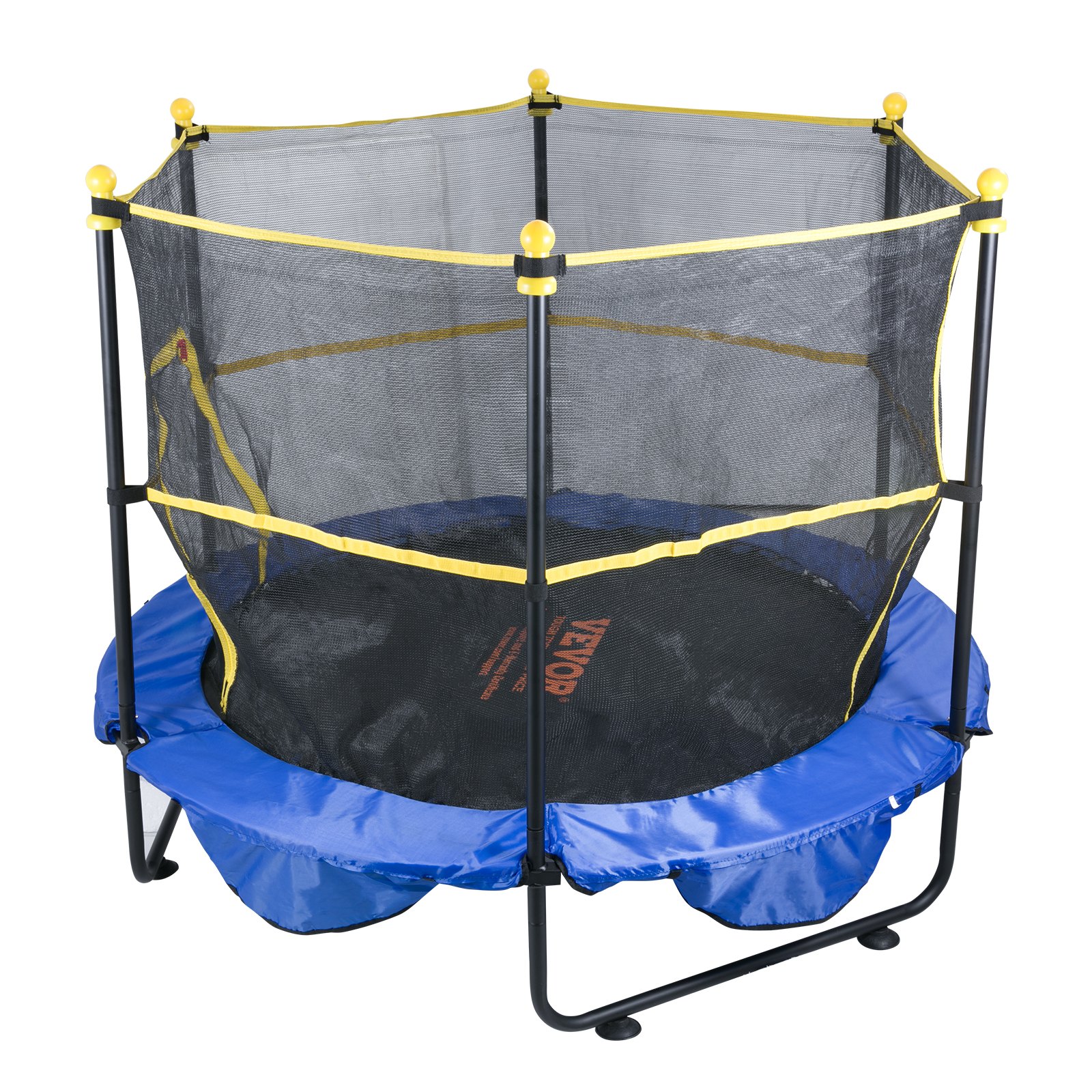 VEVOR 5FT Trampoline for Kids, 60" Indoor Outdoor Trampoline with Safety Enclosure Net, Basketball Hoop and Ocean Balls, Mini Toddler Recreational Trampoline Birthday Gifts for 3+ Years Kids