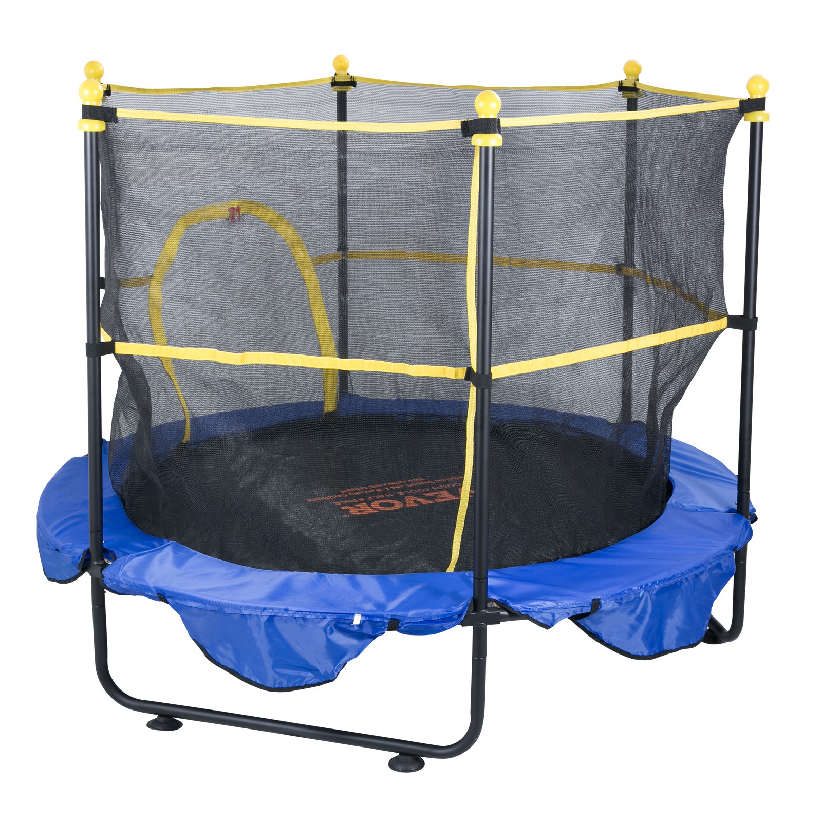 VEVOR 5FT Trampoline for Kids, 60" Indoor Outdoor Trampoline with Safety Enclosure Net, Basketball Hoop and Ocean Balls, Mini Toddler Recreational Trampoline Birthday Gifts for 3+ Years Kids