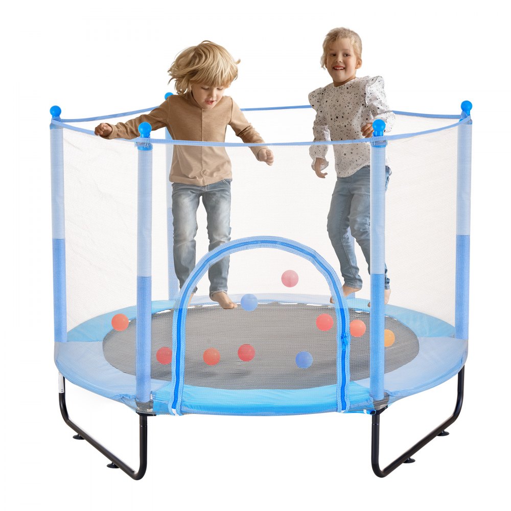 VEVOR 60" Trampoline for Kids Mini Toddler Trampoline with Net Indoor Outdoor