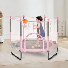 60" Trampoline for Kids Mini Toddler Trampoline with Net Indoor Outdoor