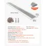 VEVOR Gutter Guard, 127mm Aluminum Gutter Cover with Stainless Steel Micro Mesh, Heavy-Duty 30.48m Length, 1.02mm Thickness, Leaf Guard for Debris and Pine Needles, Easy DIY, Screws Include, 20 PCS