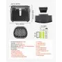 VEVOR Motorcycle Top Case 45L Universal Waterproof ABS Motorcycle Tail Case, Detachable Motorbike Top Box with Security Lock & Leather Liner for Luggage Storage