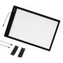 VEVOR világítótábla, A2 LED-es fénypad 6 fokozatú, szabályozható fényerővel, újratölthető világítóasztal rajzoláshoz, világítódoboz gyémántfestéshez, animációhoz, vázlatkészítéshez, rajzoláshoz, sablonkészítéshez, művészekhez (fekete)