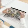 VEVOR lysbord, B4 LED-lyspude ultratynd bærbar lysboks, USB-drevet lysbord til kunstsporing, lysboks til diamantmaling, animation, skitsering, tegning, stenciling, kunstnere (sort)