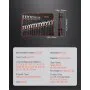 VEVOR Combination Wrench Set, 25-Piece Open End Wrench Set with Roll-up Pouch, Carbon Steel Wrench Set  Metric 6 mm to 32 mm, Ideal for General Household, Garage, Workshop, Auto Repairs, Emergency