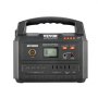 VEVOR portable power station rc1000 with lcd display, multiple ports, and carry handle.