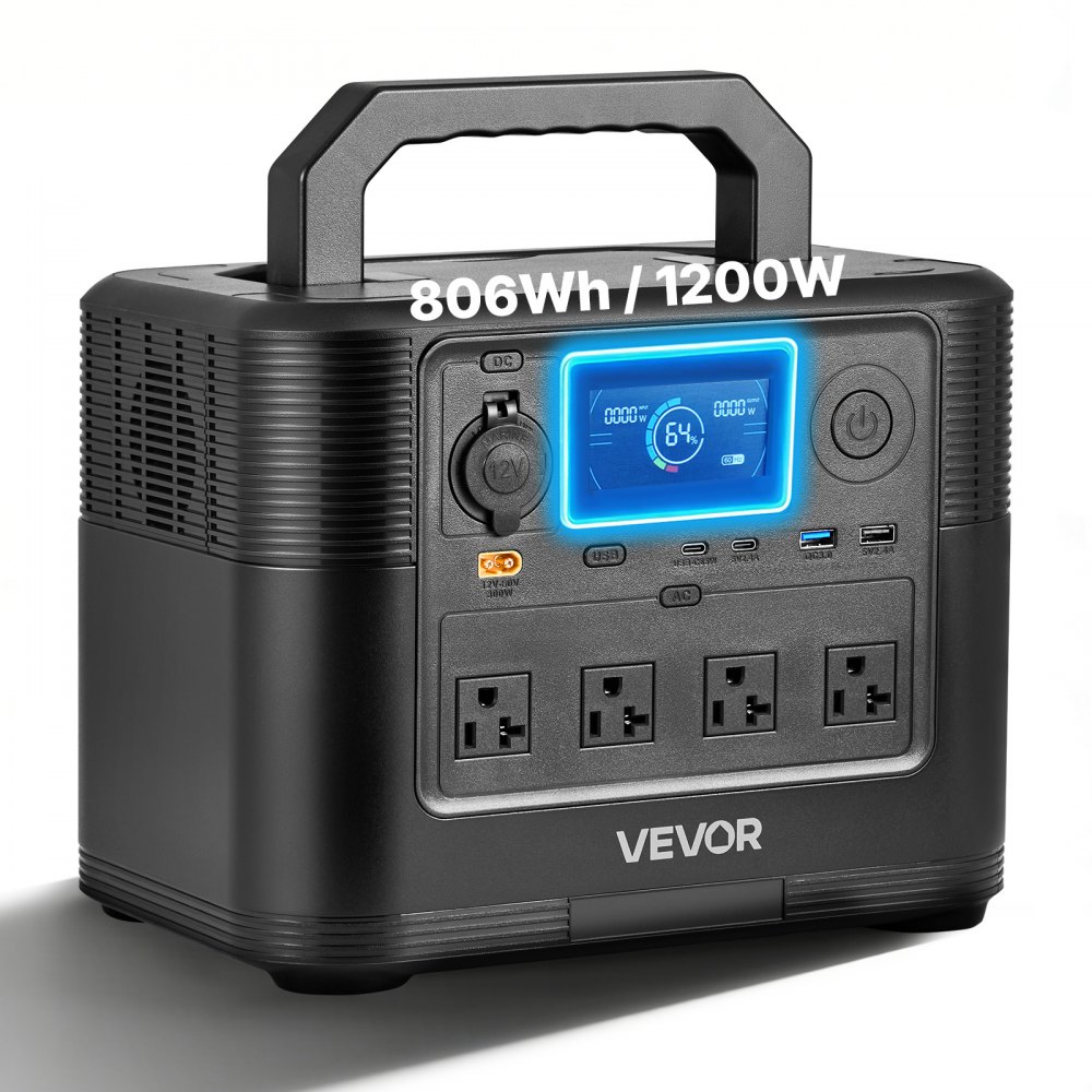 VEVOR M9 1200W 806Wh Portable Power Station