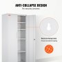 VEVOR Metal Storage Cabinet w/ 3 Keys Adjustable Shelves & Magnetic Door White