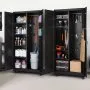 VEVOR Metal Storage Cabinet, 179.5 cm Rolling Steel Garage Cabinet with Adjustable Shelves, 2 Magnetic Doors, Hanging Rod & 3 Rod Hooks, 5 Tiers Lockable Tool Storage for Pantry, Warehouse, Basement