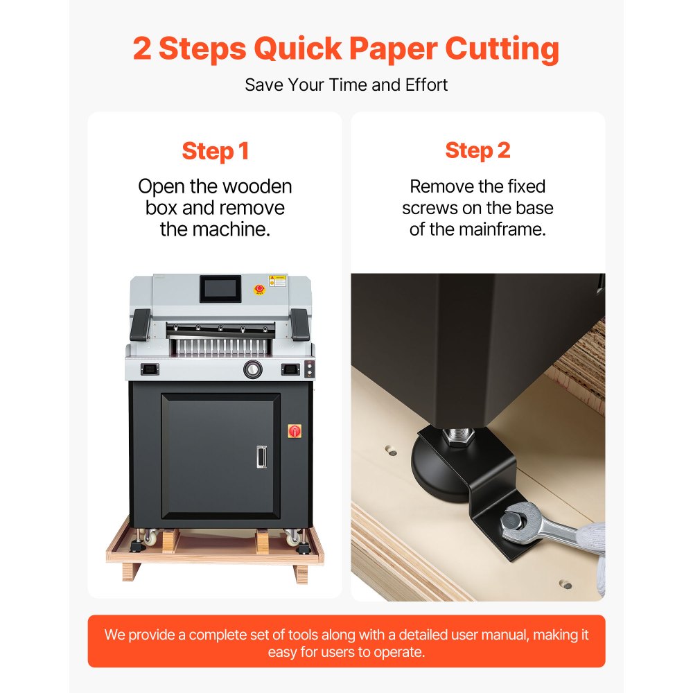 VEVOR Electric Paper Cutter, 1100W Heavy Duty Paper Cutter Machine With 20.28 in Cutting Width, 3.15 in Cutting Thickness, Electric Guillotine Trimmer with Casters and 7 in Touchscreen, for Print Shop