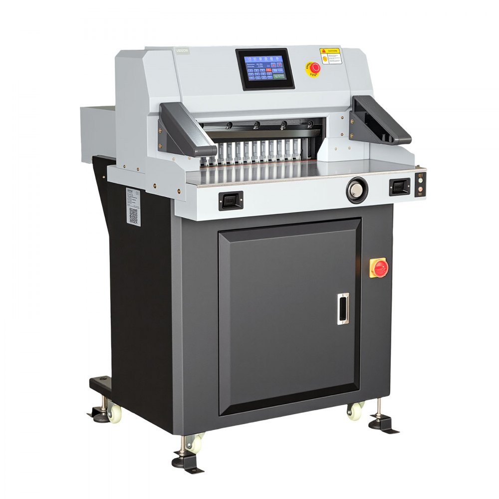 VEVOR Electric Paper Cutter, 1100W Heavy Duty Paper Cutter Machine With 20.28 in Cutting Width, 3.15 in Cutting Thickness, Electric Guillotine Trimmer with Casters and 7 in Touchscreen, for Print Shop