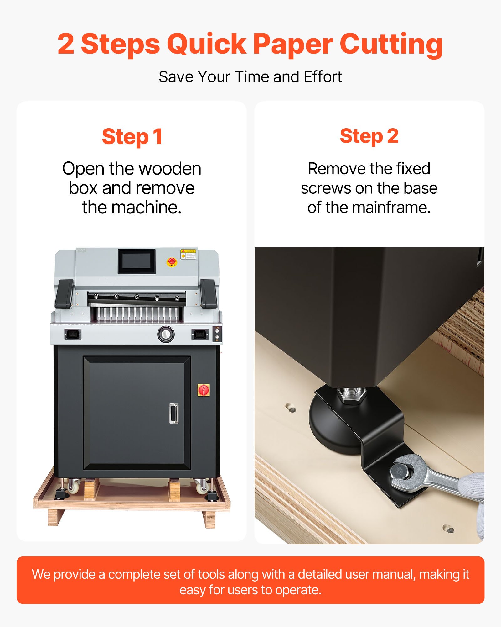 VEVOR Electric Paper Cutter, 1100W Heavy Duty Paper Cutter Machine With 20.28 in Cutting Width, 3.15 in Cutting Thickness, Electric Guillotine Trimmer with Casters and 7 in Touchscreen, for Print Shop