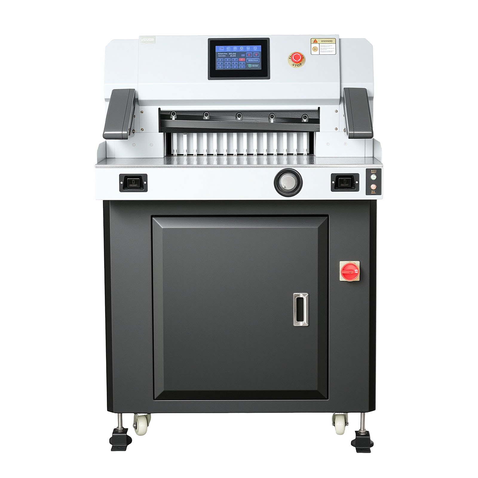 VEVOR Electric Paper Cutter, 1100W Heavy Duty Paper Cutter Machine With 20.28 in Cutting Width, 3.15 in Cutting Thickness, Electric Guillotine Trimmer with Casters and 7 in Touchscreen, for Print Shop
