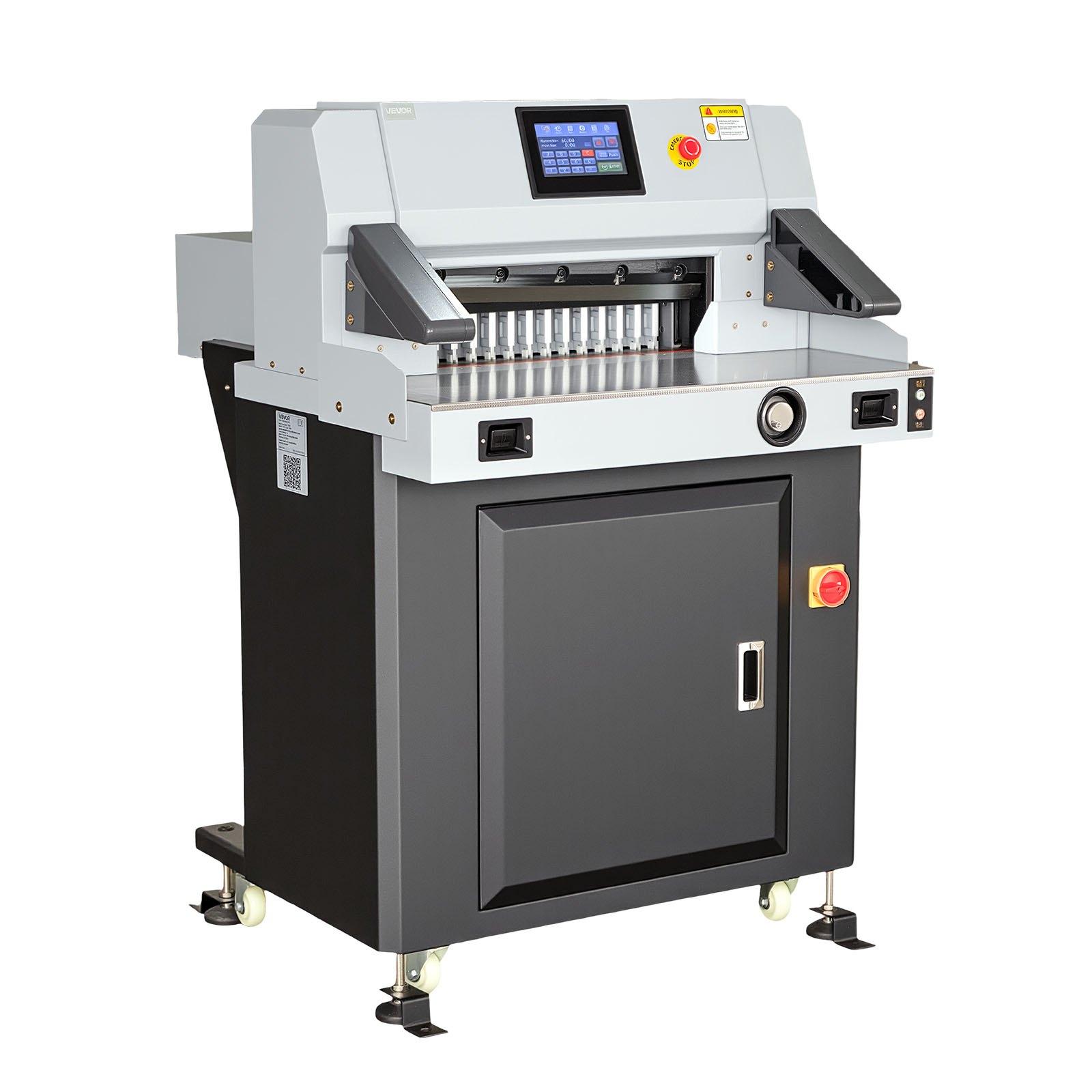 VEVOR Electric Paper Cutter, 1100W Heavy Duty Paper Cutter Machine With 20.28 in Cutting Width, 3.15 in Cutting Thickness, Electric Guillotine Trimmer with Casters and 7 in Touchscreen, for Print Shop