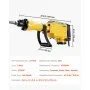 VEVOR Demolition Jack Hammer, 2200W Electric Jackhammer Heavy Duty, 1350 BPM Jack Hammer Concrete Breaker, with 1 Point Chisel, 1 Flat Chisel, Storage Case, Gloves and Goggles, for Demolition