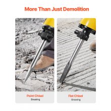 VEVOR Demolition Jack Hammer Concrete Breaker 2200W Electric Hammer 2 Chisel Bit