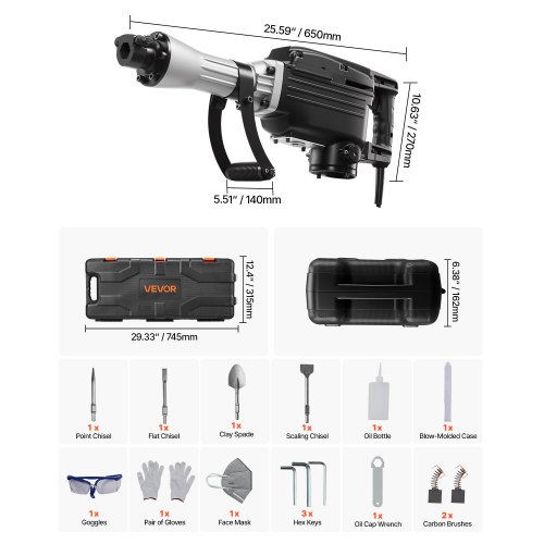 Lammutushaamer 2800 W, 45 J, 4 meislit — pilt 7