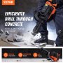 VEVOR demolition jack hammer breaking concrete; 3500w power, 1900bpm speed, 60j energy.