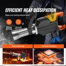 VEVOR Demolition Jack Hammer, 1350 BPM Concrete Breaker 6pcs Chisels Bit Chipping with Case, 2200W Electric Jackhammer Heavy Duty, Black