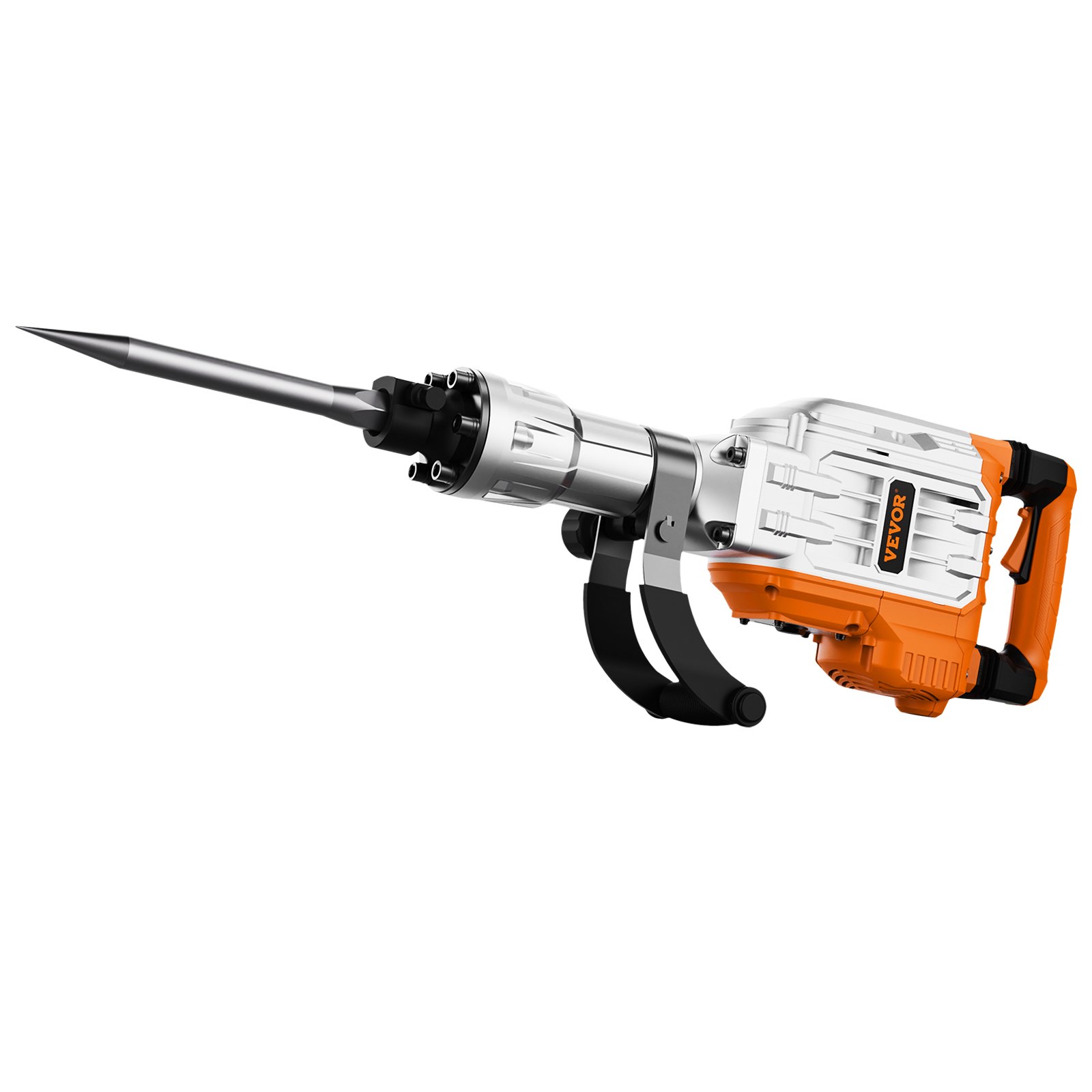 Martelo Demolidor VEVOR, 3500W, Quebra-Concreto, 1900 IPM, Martelo Elétrico Robusto, 2 Cinzels, Luvas e Cabo Frontal Giratório 360° para Abrir Valas e Buracos