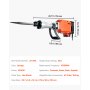 VEVOR Demolition Jack Hammer Concrete Breaker 2200W Electric Hammer 2 Chisel Bits