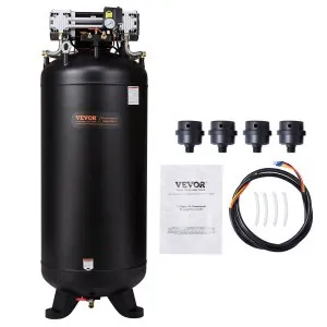 VEVOR 80 Gallon Air Compressor, 6.5HP 15.5SCFM@90 PSI, 145PSI Oil Free Stationary Air Compressor Tank, 86dB Ultra Quiet Compressor for Industrial Manufacturing, Construction Sites, Auto Repair | VEVOR US