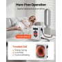 VEVOR Step Up Voltage Converter, 2000VA, Heavy Duty Voltage Power Converter, 110V to 220V Power Transformer, with 2 EU Outlets, USB Output, LCD Display, Temperature Protection, for 220V Appliances