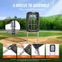 VEVOR 9 Hole Baseball Net, 21"x29" Softball Baseball Training Equipment for Hitting Pitching Practice, Heavy Duty Height Adjustable Trainer Aid with Strike Zone & 4 Ground Stakes, for Youth Adults