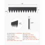 VEVOR Steel Landscape Edging, 3 Packs 40 x 8 in Rust-Resistant Metal Landscape Edging, Bendable Garden Edging Border, Heavy Duty Lawn Edging, Easy-to-Install, Flower Bed Yard Pathway Divider Black