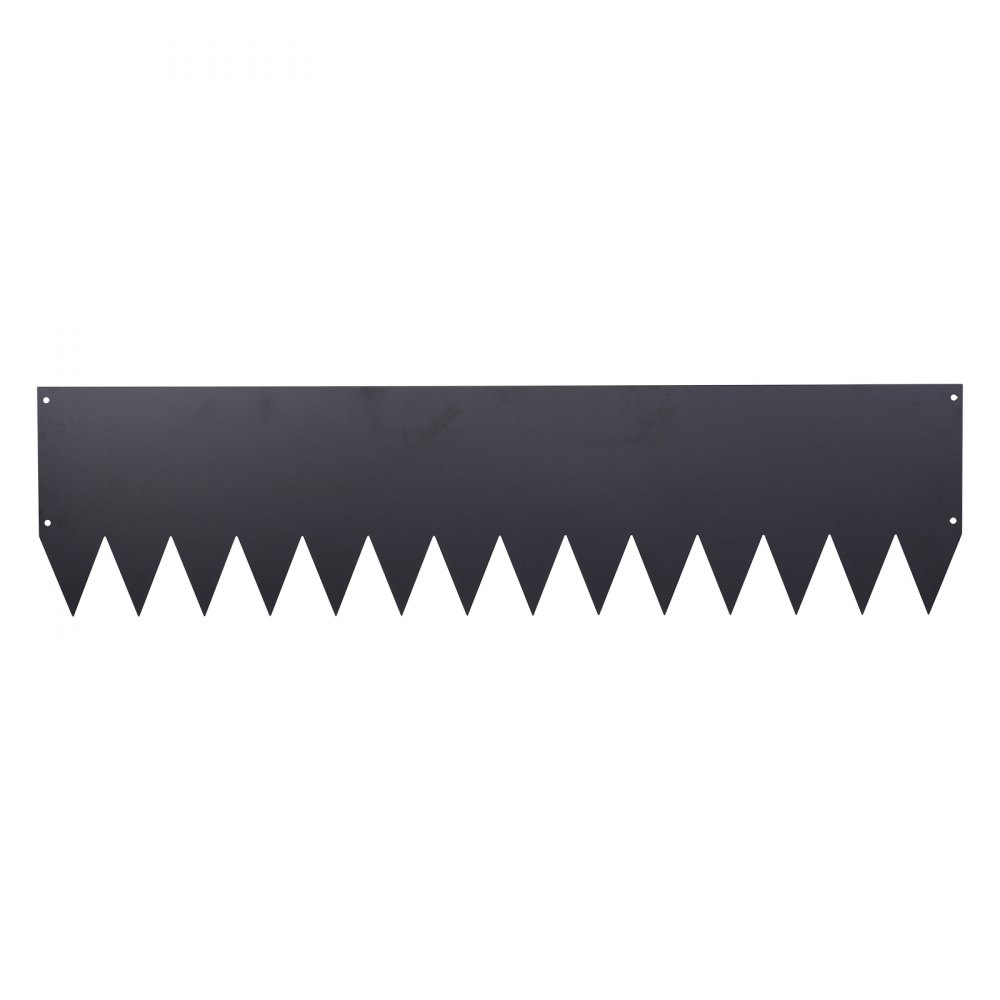 VEVOR Galvanized Steel Landscape Edging, 6-Pack 1016 x 254 mm Metal Edging for Landscaping with 8 Mounting Clips, Heavy Duty Metal Garden Edge Border for Flower Bed, Yard Pathway, Black