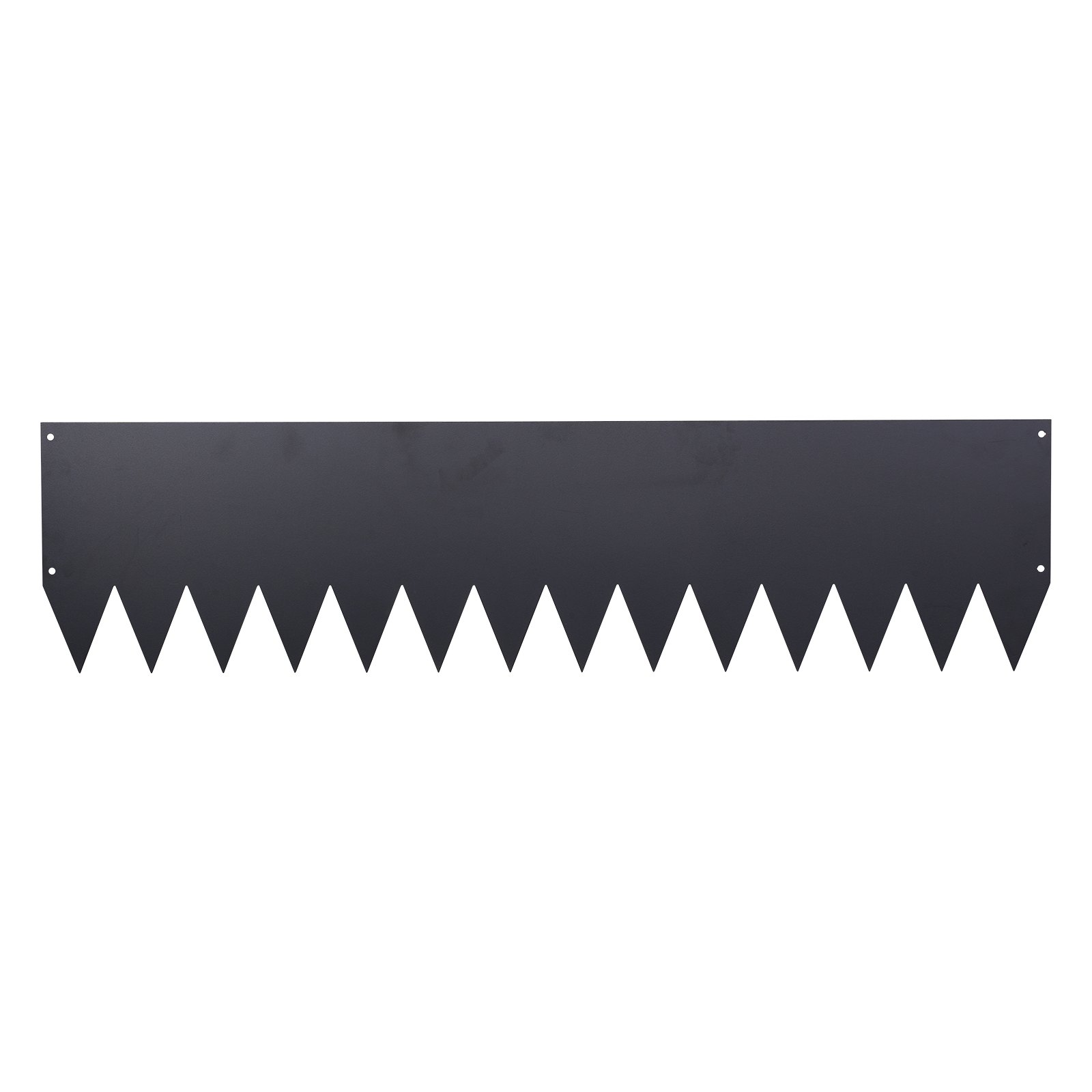 VEVOR Galvanized Steel Landscape Edging, 6-Pack 1016 x 254 mm Metal Edging for Landscaping with 8 Mounting Clips, Heavy Duty Metal Garden Edge Border for Flower Bed, Yard Pathway, Black