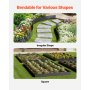 Steel Landscape Edging 4 Packs 40 x  8in Rust-Resistant Garden Edging Border