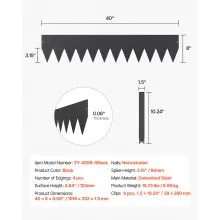 Steel Landscape Edging 4 Packs 40 x  8in Rust-Resistant Garden Edging Border