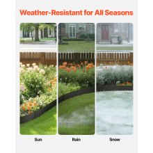 Steel Landscape Edging 5 Packs 39 x 3in Rust-Resistant Garden Edging Border