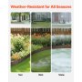 Steel Landscape Edging 5 Packs 39x3in Rust-Resistant Garden Edging Border Brown