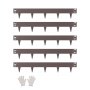 Steel Landscape Edging 5 Packs 39x3in Rust-Resistant Garden Edging Border Brown