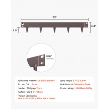 Steel Landscape Edging 5 Packs 39x3in Rust-Resistant Garden Edging Border Brown