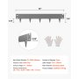 VEVOR Steel Landscape Edging, 5 Packs 990 x 181 mm Rust-Resistant Metal Landscape Edging, Bendable Garden Edging Border, Heavy Duty Lawn Edging, Easy-to-Install, Flower Bed Yard Pathway Divider Dark Gray