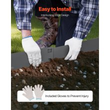 Steel Landscape Edging 5 Packs 39x4in Rust-Resistant Edging Border Dark Gray